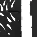 Portail de jardin noir 105x180 cm acier conception de flamme