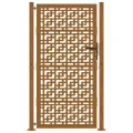 Porte de jardin acier résistant aux intempéries design croisé