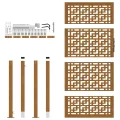 Porte de jardin acier résistant aux intempéries design croisé