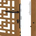 Porte de jardin acier résistant aux intempéries design croisé