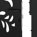 Portail de jardin noir 105x205 cm acier conception de vagues