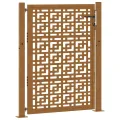 Porte de jardin acier résistant aux intempéries design croisé