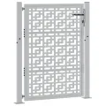 Porte de jardin acier résistant aux intempéries design croisé