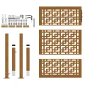 Porte de jardin acier résistant aux intempéries design croisé