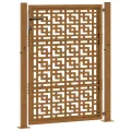 Porte de jardin acier résistant aux intempéries design croisé