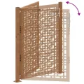 Porte de jardin acier résistant aux intempéries design croisé