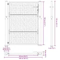 Porte de jardin acier résistant aux intempéries design croisé