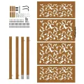 Porte de jardin acier résistant aux intempéries design feuilles