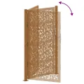 Porte de jardin acier résistant aux intempéries design feuilles