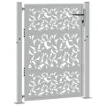Porte de jardin acier résistant aux intempéries design feuilles