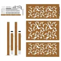 Porte de jardin acier résistant aux intempéries design feuilles