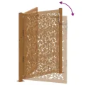 Porte de jardin acier résistant aux intempéries design feuilles