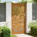 Porte de jardin acier résistant aux intempéries design vagues