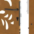 Porte de jardin acier résistant aux intempéries design vagues