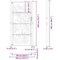 Porte de jardin acier résistant aux intempéries design vagues
