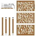 Porte de jardin acier résistant aux intempéries design tracés