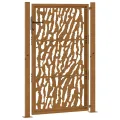 Porte de jardin acier résistant aux intempéries design tracés
