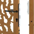 Porte de jardin acier résistant aux intempéries design tracés