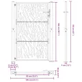 Porte de jardin acier résistant aux intempéries design tracés