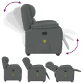 Fauteuil de massage inclinable Gris foncé Tissu