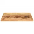 Dessus de table 70x70x3,8 cm carré bois massif de manguier brut