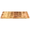 Dessus de table 70x70x3,8 cm carré bois massif de manguier brut