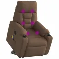 Fauteuil de massage inclinable Marron Tissu