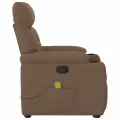 Fauteuil de massage inclinable Marron Tissu