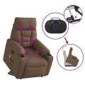 Fauteuil de massage inclinable Marron Tissu