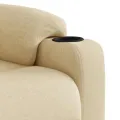 Fauteuil inclinable de massage Crème Tissu