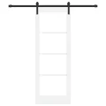 Porte coulissante  avec ensemble de quincaillerie 'ORKDAL'Bois massif blanc et verre