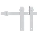 Porte Coulissante  avec Matériel 'ORKDAL'Blanc Bois Massif & Verre