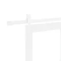 Porte Coulissante  avec Matériel 'ORKDAL'Blanc Bois Massif & Verre