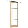 Porte coulissante  avec kit de matériel 83x232 cm en pin massif