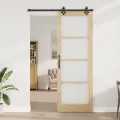 Porte coulissante  avec kit de matériel 83x232 cm en pin massif