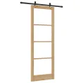 Porte coulissante  avec kit de matériel 83x232 cm en pin massif