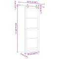 Porte coulissante  avec kit de matériel 83x232 cm en pin massif