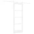 Porte coulissante  avec kit de quincaillerie 'ORKDAL'en bois massif et verre