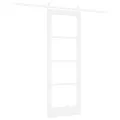 Porte coulissante  avec kit de quincaillerie 'ORKDAL'en bois massif et verre
