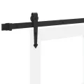 Porte coulissante avec kit de quincaillerie blanche 93x202 cm en bois massif de pin