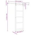Porte coulissante  avec kit de matériel ORKDAL 83x232 cm