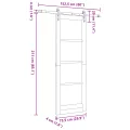 Porte coulissante  avec kit de quincaillerie 'ORKDAL'Blanche 78x202 cm