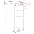 Porte coulissante  avec kit quincaillerie 'ORKDAL'blanche 78x202 cm