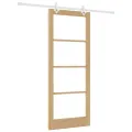 Porte coulissante  avec quincaillerie 86x211 cm en pin massif