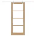 Porte coulissante  avec quincaillerie 86x211 cm en pin massif