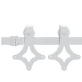 Ensemble de Porte Coulissante avec Quincaillerie  Blanc 93x202 cm Bois Massif de Pin
