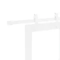Ensemble de Porte Coulissante avec Quincaillerie  Blanc 93x202 cm Bois Massif de Pin