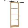 Porte coulissante  avec kit de matériel 93x232 cm bois massif de pin