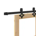 Porte coulissante  avec kit de matériel 93x232 cm bois massif de pin