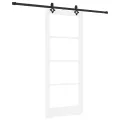 Porte coulissante  avec quincaillerie blanche 83x202 cm en bois solide